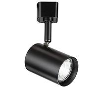 GU10 Single Circuit Multi Directional Spotlight Adjustable Track Head Mains 240V Kitchen Shop Retail Display Showcase Lighting Spot Light (Black)
