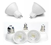 (GU10, Warm White) 5Pcs Dimmable COB Spot Light LED Bulb GU10 MR16 GU5.3 B15 B22 E12 E14 E27 7W 220V 240V Home Lighting
