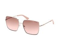 Guess Woman GU7866 32F Sunglasses Metal Gold Brown Squared Normal Shaded