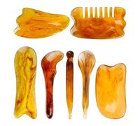 Gua Sha Board Set, 7-Piece, Health Massage, Acupoint Pulling, Tendon Pulling, Beauty Tablets, Foot Massage