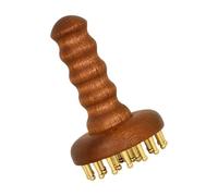 Gua Sha Comb - Massage Copper Wood Body Scalp Durable Hand Massager Tool Stimulation Circulation Relaxation Ergonomic Well-Being Accessory Practical | Women Men Head Neck Shoulders Low