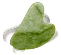 Gua Sha Facial Tool - Natural Skin Massager for Face Body Relieve Muscle Tensions Reduce Puffiness - Jade Stone Board