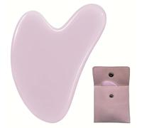 Gua Sha Facial Tools, Jade Gua Sha Stones Massage Scraping for Physical Therapy, for Face, Eyes, Neck and Body (Pink)