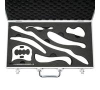 Gua Sha Scraping Massage Tool Set, 8pcs IASTM Tools Set Stainless Steel Muscle Scraper Great Soft Tissue Mobilization Tool Physical Therapy with Carrying Case