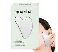Gua Sha Tool Made of Stainless Steel - Face Shaping and Lifting Scraper to Reduce Double Chin, Skin Contouring Tightening, Anti-Aging Massager for Face, Neck and Jaw Care