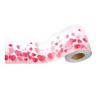 Guaber 59ft Long Valentine Borders Trim Wall Sticker for Bedroom Wedding Decoration Heart Borders Trim