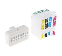 Guaber 604XL Refillable Inkjet Cartridge Set Empty Box Includes Chip Resetter For XP-4205 WF2910 WF2930 WF2935 WF2950 Printers Printer Cartridge Replacement