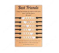 Guaber 6Pcs Handmade Relationship Bracelets Best Friend Friendship Heart Distance Matching Wristband For Teen Girls Heart Charms For Jewelry