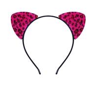 Guaber Animal Print Cats Ear Headband For Casual And Formal Plush Anime Ear Hairband Roleplay Props Hairband For Adult Kids Party Outfit Headband