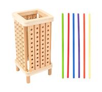 Guaber Childrens Wooden Balance Stacking Game Colorful Toy With Storage Box For Cognitive Development And Logical Training Colorful Educational Stacking Toy