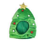 Guaber Christmas Tree Hat Thicken Plush For Holiday Comfort Liner Christmas New Year Symbol Caps With Star Costume Headwear Happy New Year