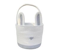Guaber Classical Rabbits Ears Design Easter Basket Cotton Rope Size 20x25x40cm for Boys Girls Easter Treasure Hunt Decors Kids Gift Basket