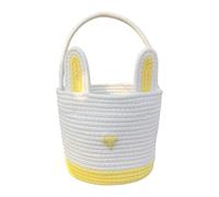 Guaber Classical Rabbits Ears Design Easter Basket Cotton Rope Size 20x25x40cm for Boys Girls Easter Treasure Hunt Decors Kids Gift Basket