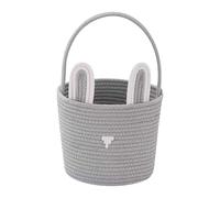 Guaber Classical Rabbits Ears Design Easter Basket Cotton Rope Size 20x25x40cm for Boys Girls Easter Treasure Hunt Decors Kids Gift Basket