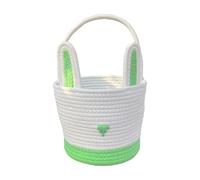 Guaber Classical Rabbits Ears Design Easter Basket Cotton Rope Size 20x25x40cm for Boys Girls Easter Treasure Hunt Decors Kids Gift Basket