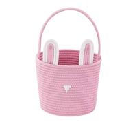 Guaber Classical Rabbits Ears Design Easter Basket Cotton Rope Size 20x25x40cm for Boys Girls Easter Treasure Hunt Decors Kids Gift Basket