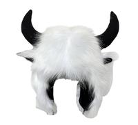 Guaber Cute Cartoon Horn Hat With Earflap For Outdoor Activities And Parties For Men And Women Teens With Horns Women