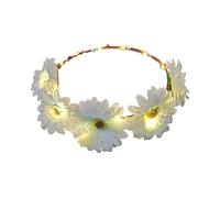 Guaber Cute LED Flower Headwear Headband Night Stall Party Costume Wreath Party Glowing Hair Hoop For Girls Colorful LED Crown