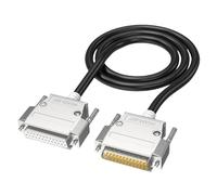 Guaber DB25 Male Female Extension Cable, 26AWG 25Pin Double Shielding Wire High Resistance PVC, Black Various