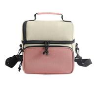 Guaber Double Layers Insulated Lunch Bag Thermals Picnics Large Capacity Leakproof for Outdoor Camping School Office Waterproofed Picnics with Shoulder Straps