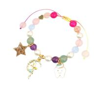 Guaber Extendable Star Pendant With Sparkling Faux Pearls Adjustable Chain For Casual Occasions & Layering Trendy Matching Outfit