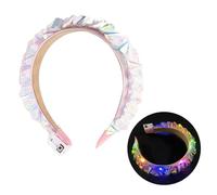 Guaber Fashion Woman Girls Glowing Colorful Film Hair Hoop Hairband Stage Show Halloween Teens Styling Headband Christmas Headbands For Women For Adults For Kids