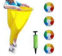 Guaber Freaky Party Game Pant Funny Granny Pants Yard Set Parent Child Pitching Games Props Toy With 4 Ball & Air Pumps Entertainment Throwing Giants Elastic Pants