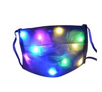 Guaber LED Rave 7 Colors Lights For Men Women Face Music Party Christmas Halloween Light Up Flashing FACE