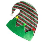 Guaber Mischievous Christmas Elves Headwear With Pompoms For The Holidays Colorful Outfits For Cosplay Santa Helpers Christmas Hat