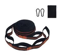 Guaber Multi-Purpose Hammock Suspension: Reinforced Nylon & Quick-Lock 500LB Capacity Backyard To Wilderness Lightweight Travel Essential Hammock Carabiner Straps Quick Setups