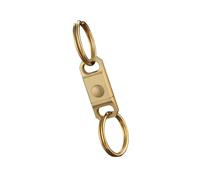 Guaber Premium Against Oxidation Bronze Code Hoop Compact Quick Separate Mechanism For Travel Rudiments And Daily Use Double Hoop Keychains Clip