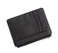 Guaber Secure Blocking Card Wallet with Zippered PU Leather Coin Bag Unique Cash Purse for Protecting Your Data Compact Travel Card Organizer