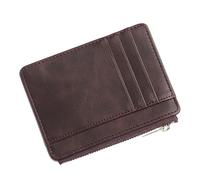 Guaber Secure Blocking Card Wallet with Zippered PU Leather Coin Bag Unique Cash Purse for Protecting Your Data Compact Travel Card Organizer