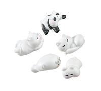 Guaber Small Animal Stacking Set 5PCS Miniature Resins Desktop Ornaments Creative Play Toy For Table Decors Gift Home Display Animal Themed Home Decors