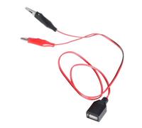 Guaber USB 5V Clip On Test Cable for Fans, LED Lights, Blowers, Cameras 60cm 23.6in