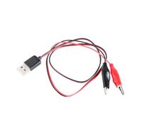 Guaber USB 5V Clip On Test Cable for Fans, LED Lights, Blowers, Cameras 60cm 23.6in