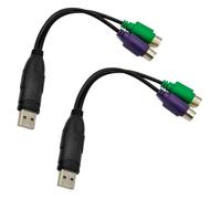 Guaber USB Adapter To Double Keyboards Cable For Keyboards Plugs And Play Designs Compatible For Window