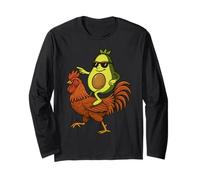 Guac and Gallop (Avocado Riding a Rooster) Long Sleeve T-Shirt