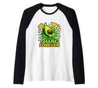 Guac Forever Avocado Guacamole Explosion With Chips Food Art Raglan Baseball Tee