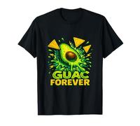 Guac Forever Avocado Guacamole Explosion With Chips Food Art T-Shirt