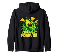 Guac Forever Avocado Guacamole Explosion With Chips Food Art Zip Hoodie