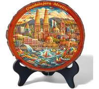 Guadalajara Mexico Souvenir - Colonial Style Wood Plaque Ideal for Art Enthusiasts & Mexican Heritage Collectors