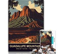 Guadalupe Mountains Jigsaw Puzzles for Adults 1000,for Educational Game Challenge Toy for Is Ideal As A Gift for The Whole Family 38x26cm