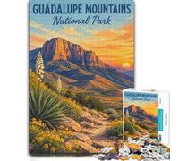Guadalupe Mountains National Park Poster Jigsaw Puzzle, 1000 Piece | For puzzle lovers in winter: Adult jigsaw puzzle with 1000 pieces; for a gift that can be enjoyed well beyond the holidays.
