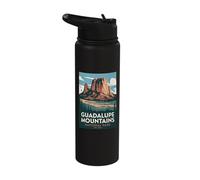 Guadalupe Mountains National Park Vintage Camping Men Women Stainless Steel Insulated Water Bottle
