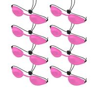 Guador 8 Pces Solarium Safety Glasses, UV Safety Glasses Eye Safety Glasses Reliable Infrared Solarium Safety Glasses Light Therapy Sunbed Beauty Sunglasses IPL Treatment LED Light Therapy(rose red)