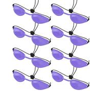 Guador 8 Pces Solarium Safety Glasses, UV Safety Glasses Eye Safety Glasses Reliable Infrared Solarium Safety Glasses for Light Therapy Sunbed Beauty Sunglasses IPL Treatment LED Light Therapy(purple)