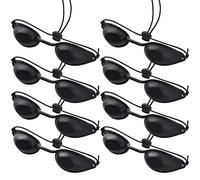 Guador 8 Pces Solarium Safety Glasses, UV Safety Glasses Eye Safety Glasses Reliable Infrared Solarium Safety Glasses for Light Therapy Sunbed Beauty Sunglasses IPL Treatment LED Light Therapy (black)