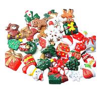 Guador Resin Miniature Christmas Accessories, 50 Pieces Random Santa Claus Christmas Decoration Man Micro Landscape Bonsai DIY
