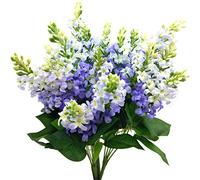 Guagb Artificial Fake Flowers Silk Plastic Plant Arrangement for Home Indoor Outdoor Garden Wedding Table Vase Decorations Faux Snapdragon Flower,3 Bouquets (Lilac)